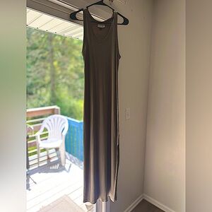 Long form fitting tank dress